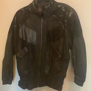 Gino Di Giorgio By Comint Italian Black Leather Jacket Size S